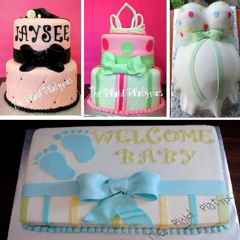 Baby shower birthday cakes TheSmartCookieCook