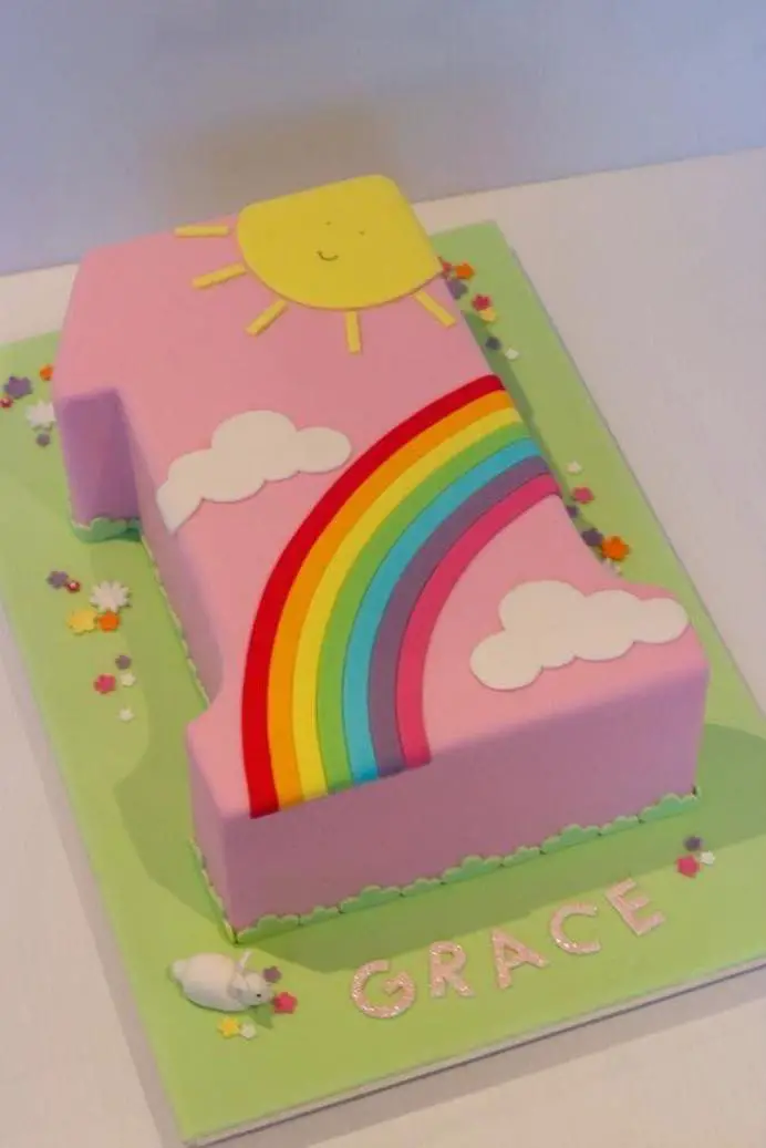 1 shaped birthday cake