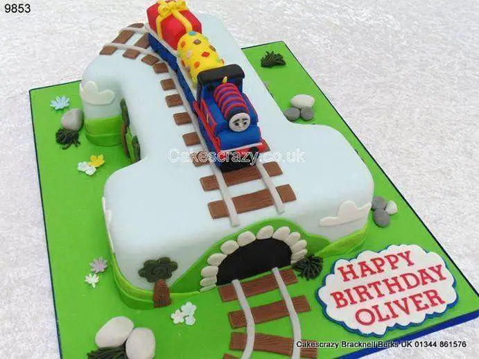 1 shaped birthday cake