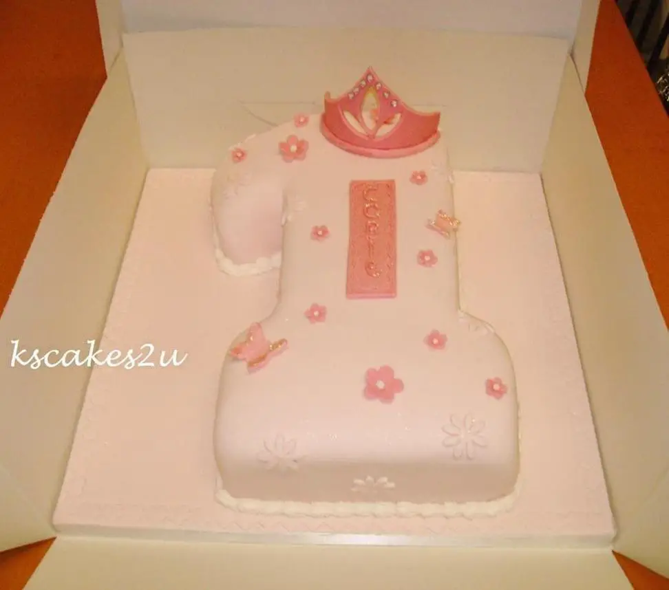 1 shaped birthday cake