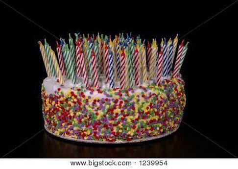 100 candles on a birthday cake