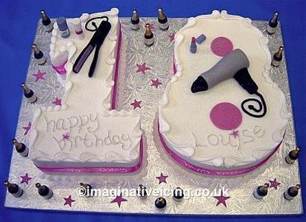 18 shaped birthday cake