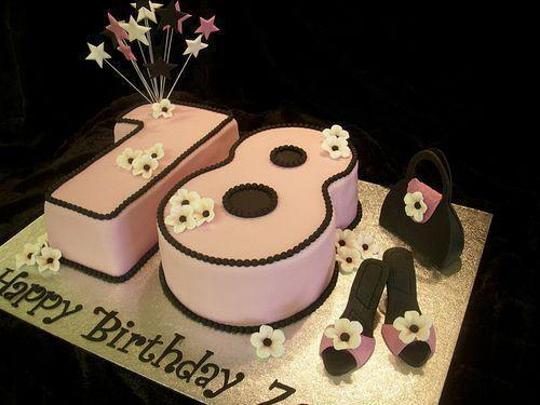 18th number birthday cake