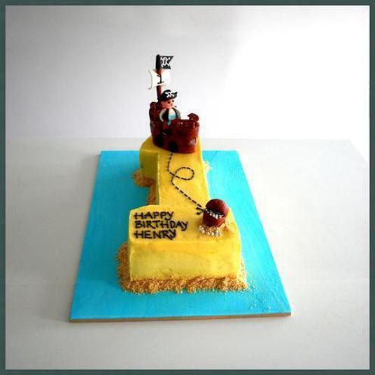 1st birthday pirate cake