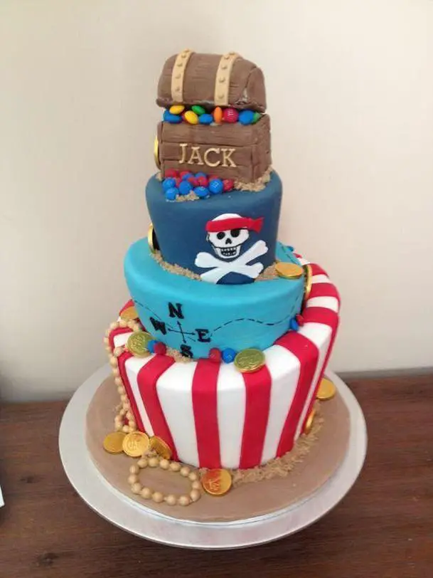 1st birthday pirate cake
