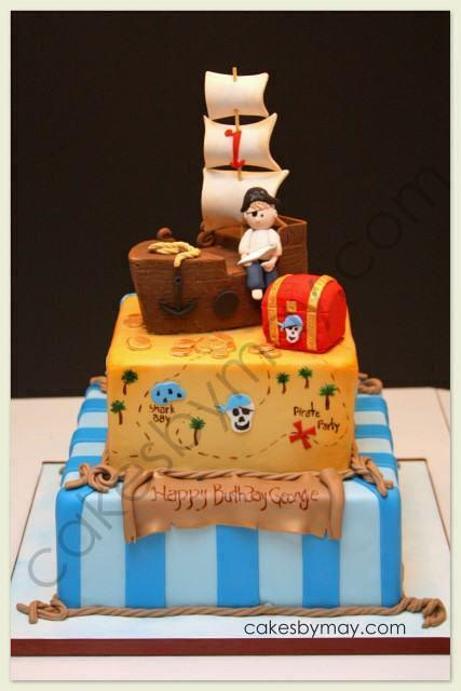 1st birthday pirate cake