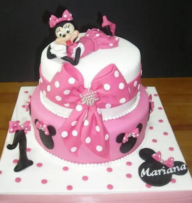 1st minnie mouse birthday cake