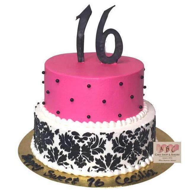 2 tier 16th birthday cakes