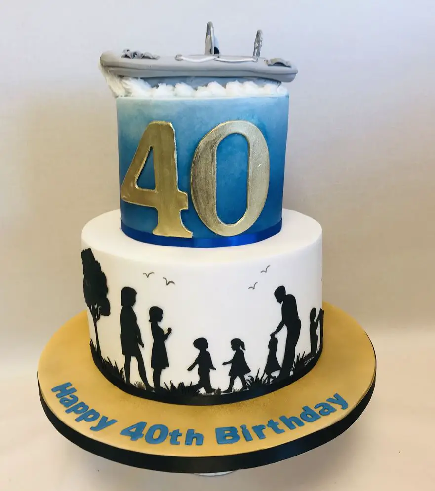 2 tier 40th birthday cakes