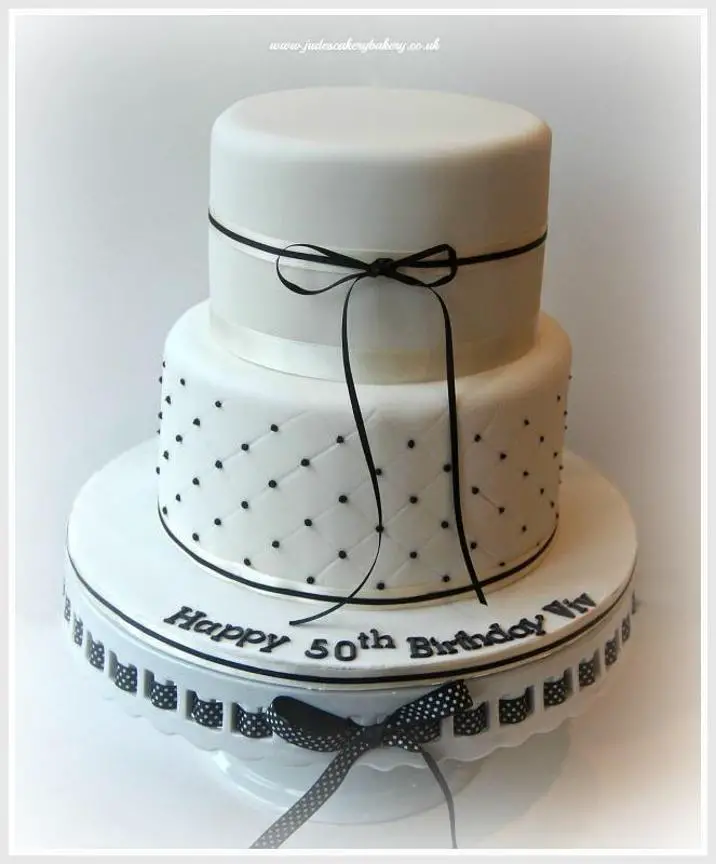 2 tier 50th birthday cakes