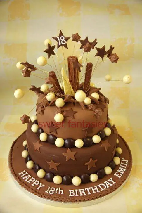 2 tier chocolate birthday cake
