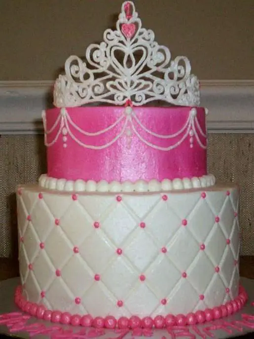 2 tier princess birthday cakes