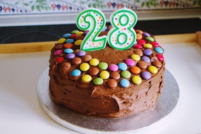 28th birthday cake