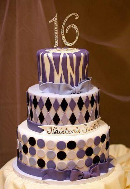 3 tier 16th birthday cake