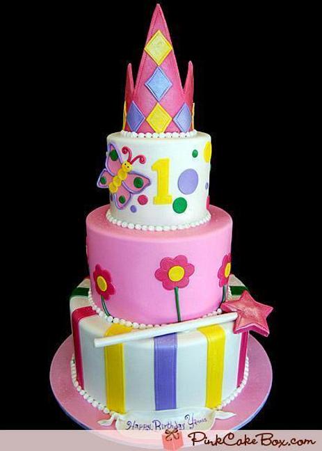 3 tier 1st birthday cake