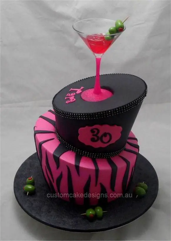 3 tier 30th birthday cake
