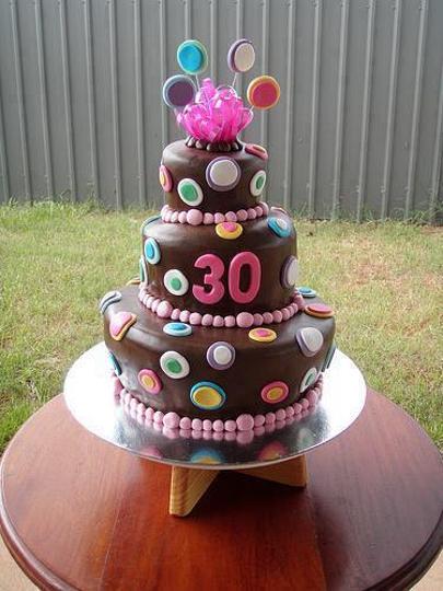 3 tier 30th birthday cake