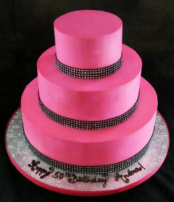 3 tier 50th birthday cake