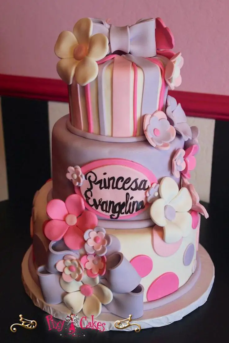 3 tier birthday cakes for girls