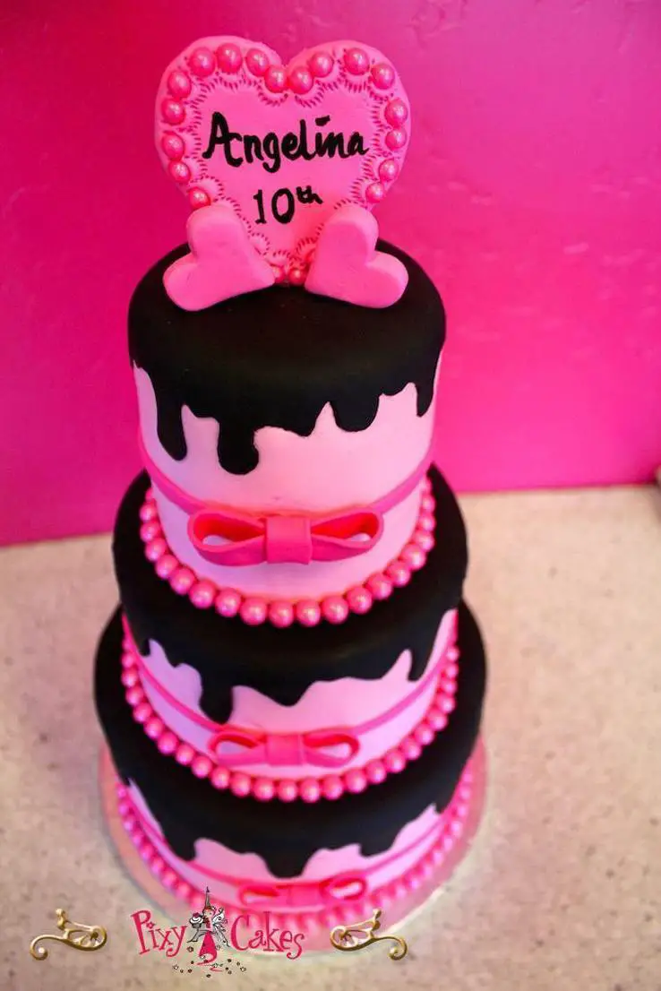 3 tier birthday cakes for girls