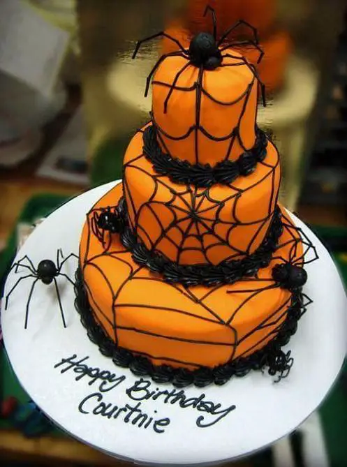 3 tier halloween birthday cake