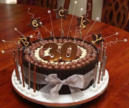 30th chocolate birthday cake