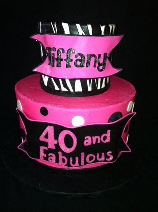 40 and fabulous birthday cakes