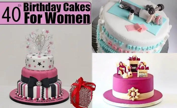 40th birthday cakes for women