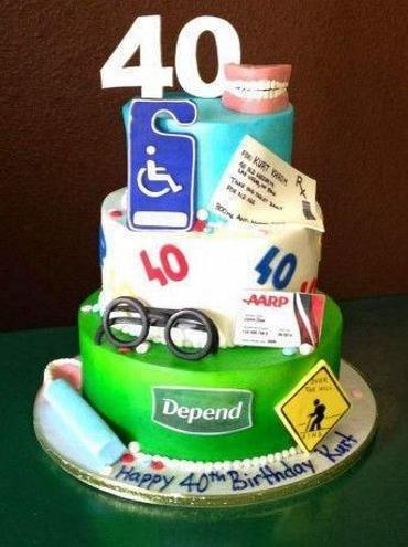 40th mens birthday cakes