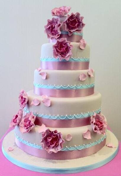 5 tier birthday cake