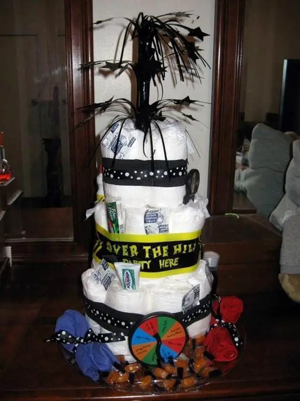 50th birthday diaper cake