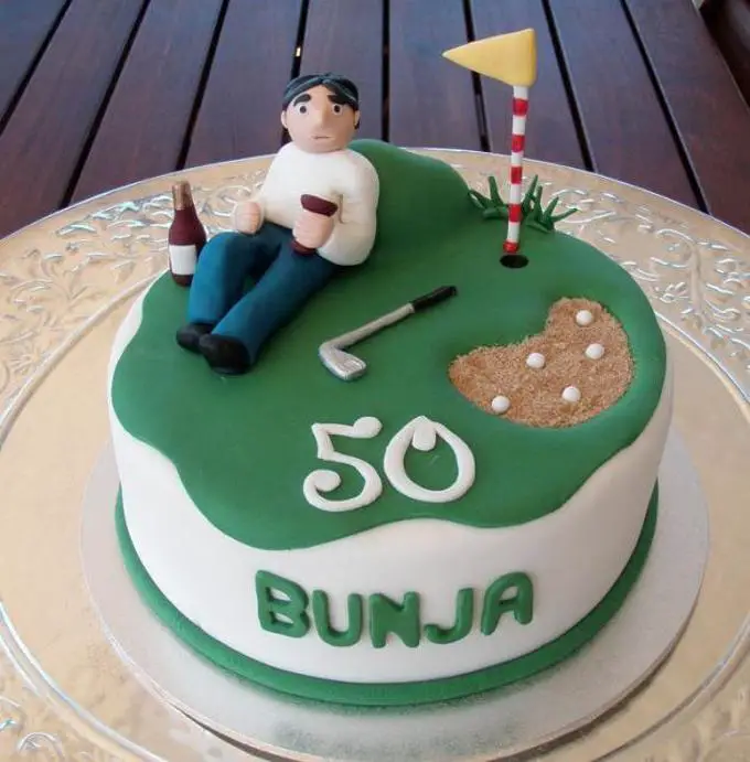 50th birthday golf cake