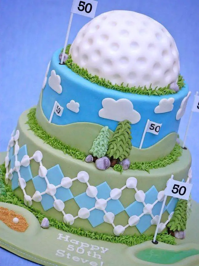 50th birthday golf cake