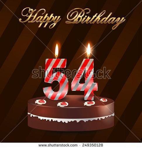 54th birthday cake
