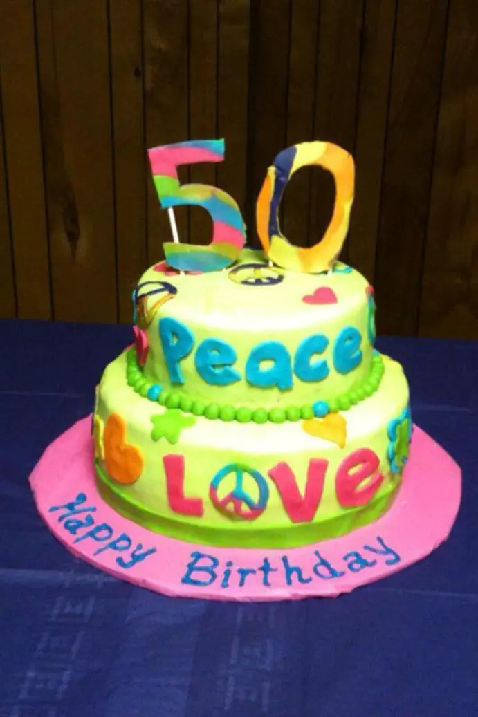 60s birthday cake