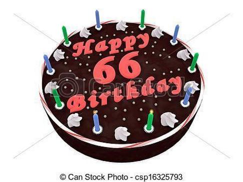 66th birthday cake