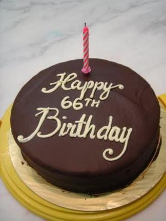 66th birthday cake