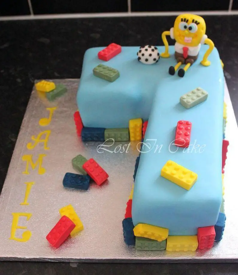 7 shaped birthday cake