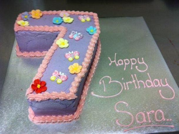 7 shaped birthday cake