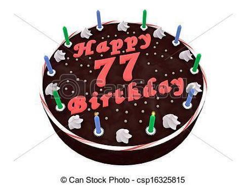 77th birthday cake