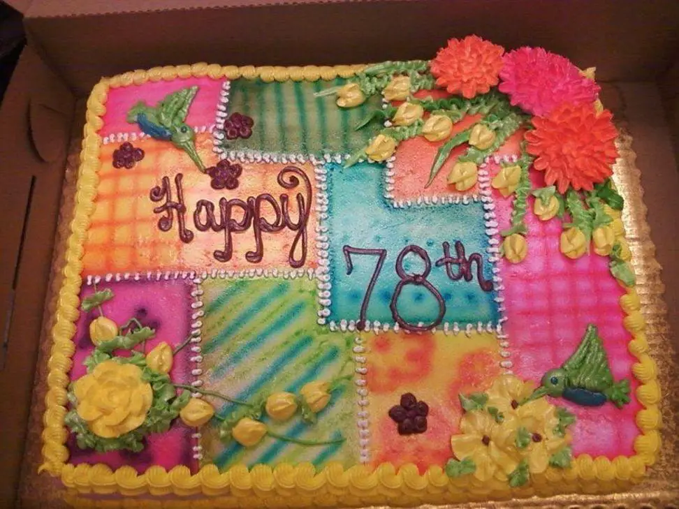 78th birthday cake