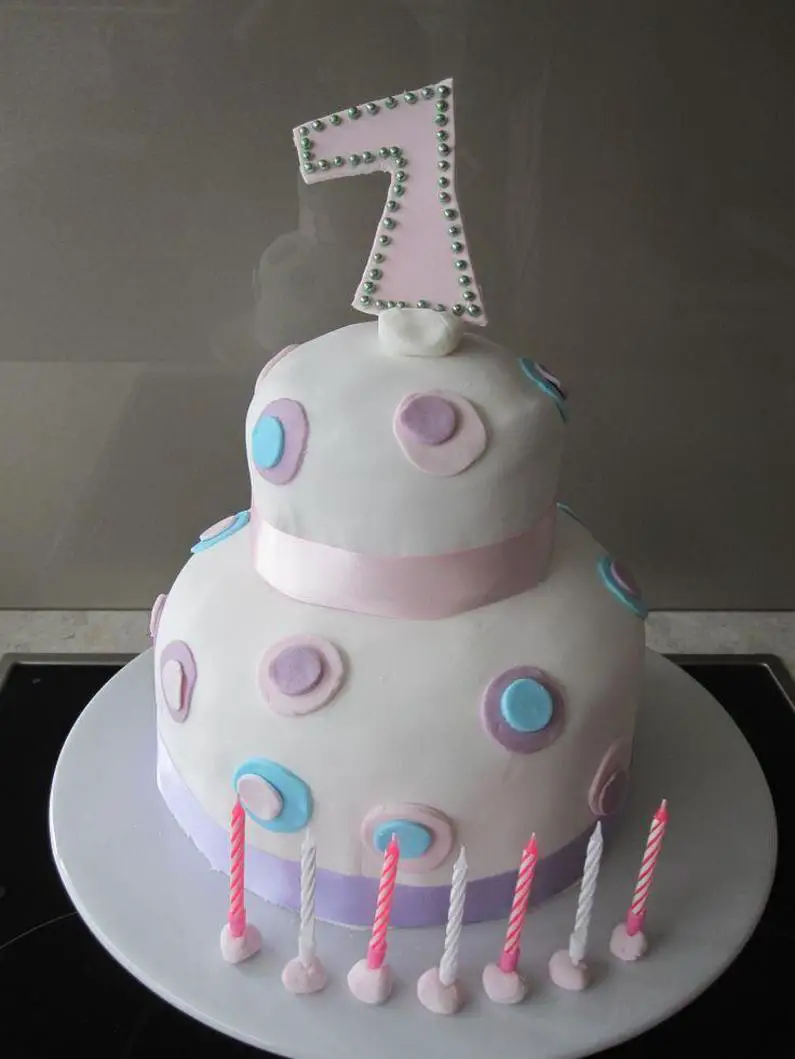 7th birthday cake for girl