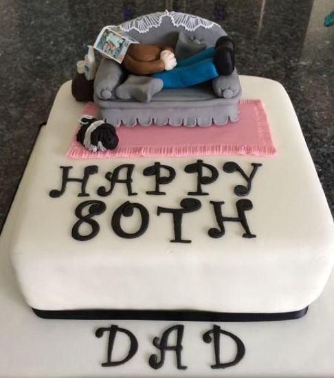 80th birthday cakes for dad