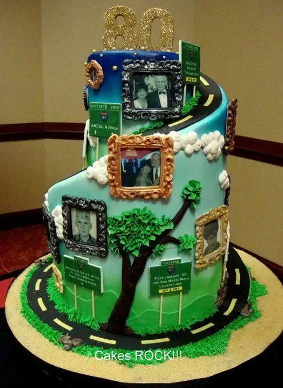 80th birthday cakes for dad