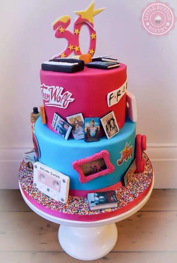 90s themed birthday cake