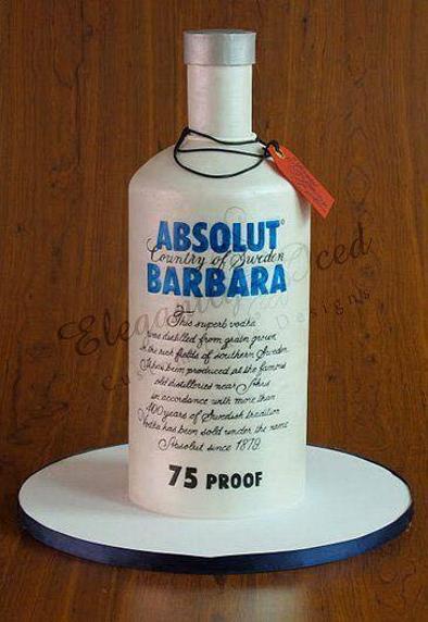 absolut vodka birthday cake