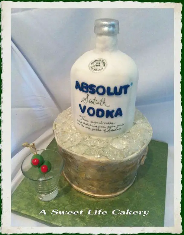 absolut vodka birthday cake