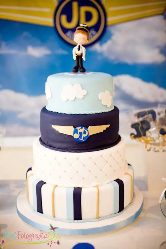 airplane themed birthday cake