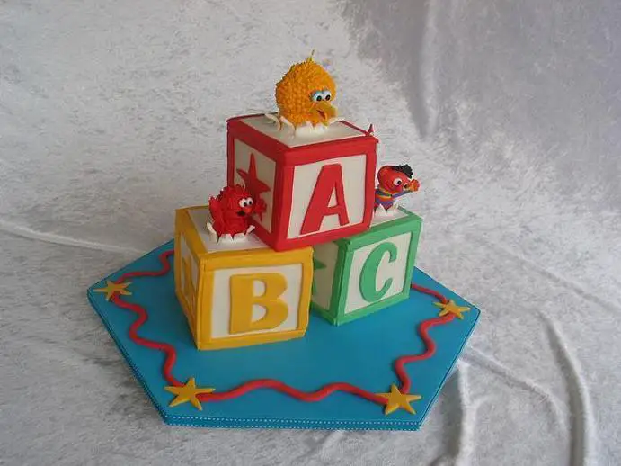 alphabet birthday cake