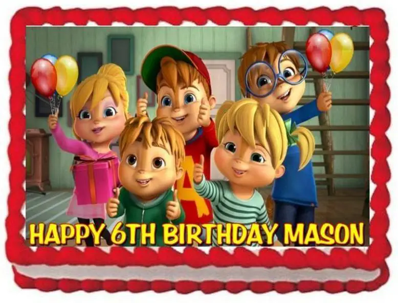alvin and the chipmunks birthday cake toppers